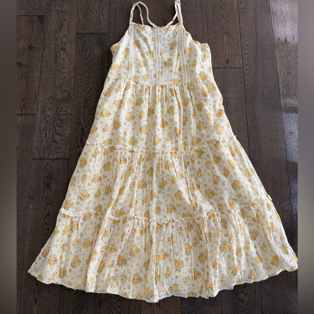 Hayden Yellow Floral Midi Dress